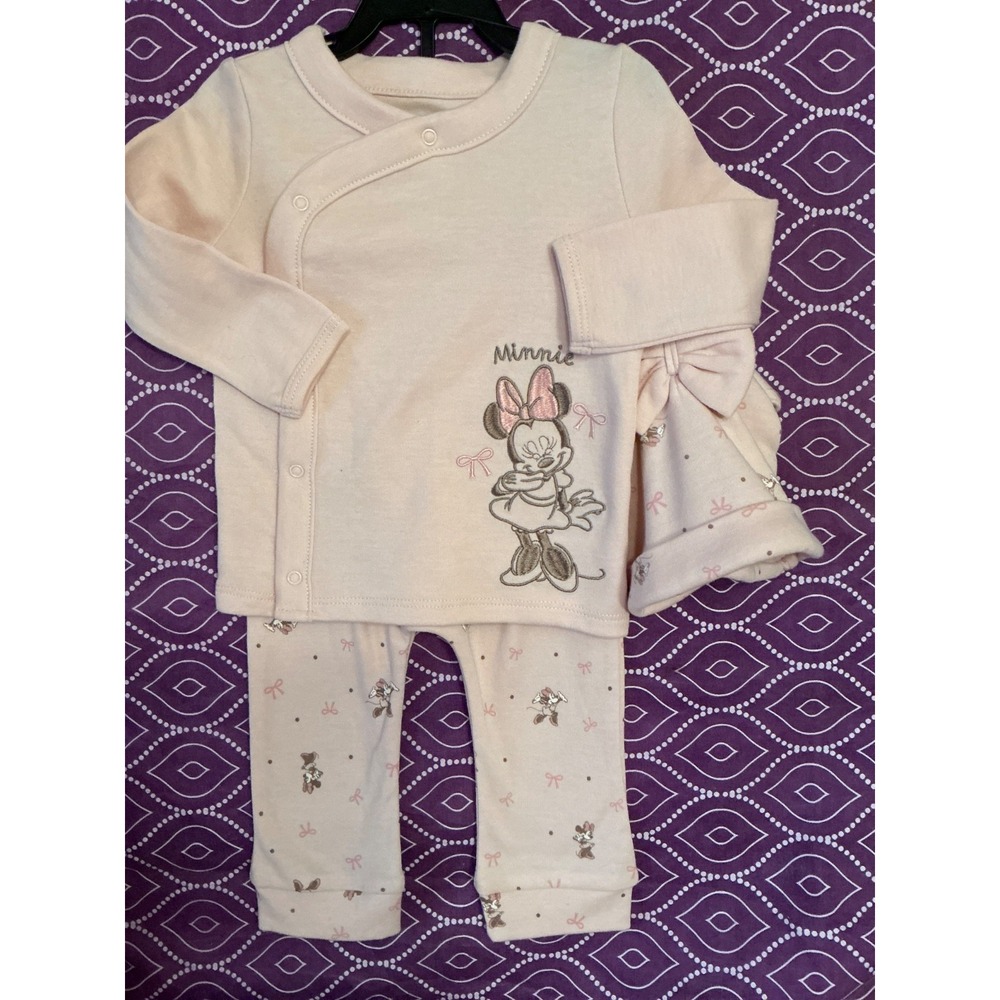 Disney Baby Wishes & Dreams Minnie Mouse 3 Piece Outfit Size 6-9 Months NWT